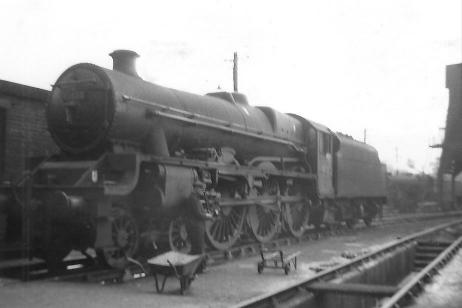 45553 Canada taken at Carnforth shed on 28 July 1962