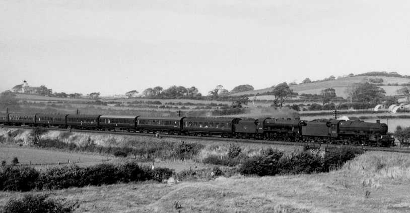 45563 Australia with 46102 Black Watch at Lancaster, 16 September 1961