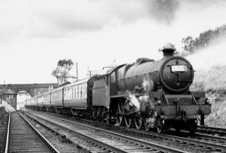 45585 Hyderabad at Hazel Grove, 31 May 1954