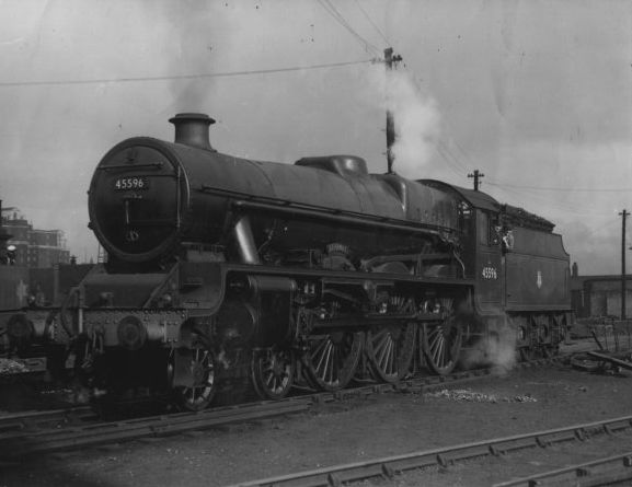 45596 Bahamas on the turntable at the west end of Leeds City station