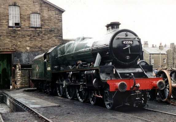 45596 Bahamas preserved at Haworth on the Keighley & Worth Valley Railway