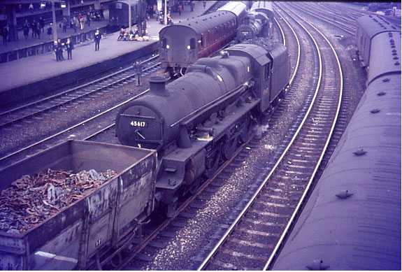 45617 Mauritius heading north through Derby station