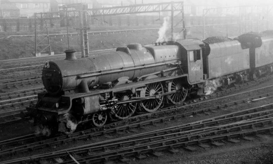 45620 North Borneo at Stockport Edgeley MPD on 10 March 1964