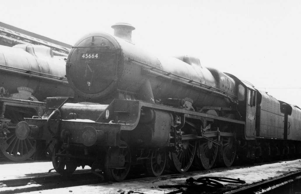 45664 Nelson at Agecroft MPD on 27 December 1962