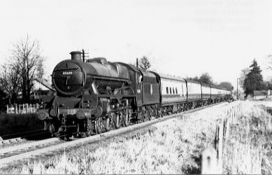 45680 Camperdown at Cheadle Hulme, 29 November 1953