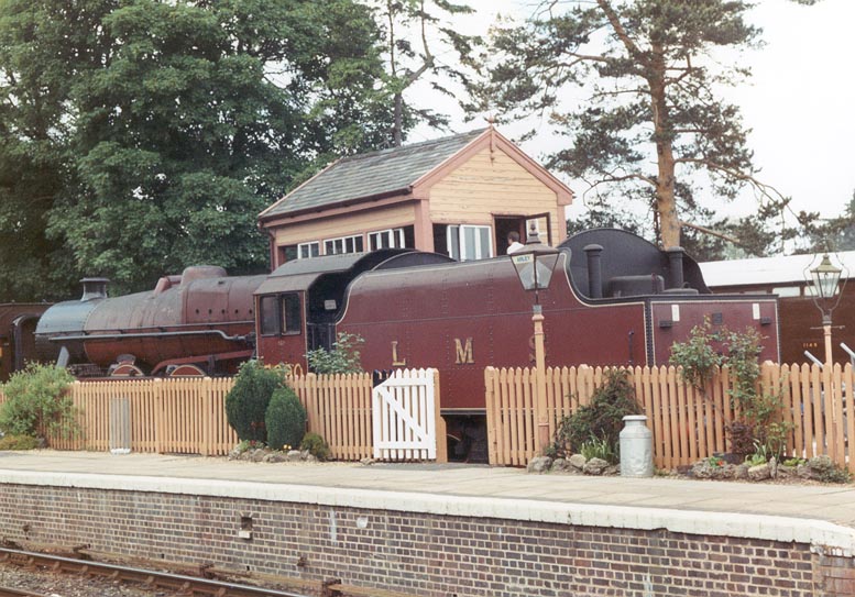 5690 Leander on Severn Valley Railway on 29 May 1994 whilst out of service at Arley station