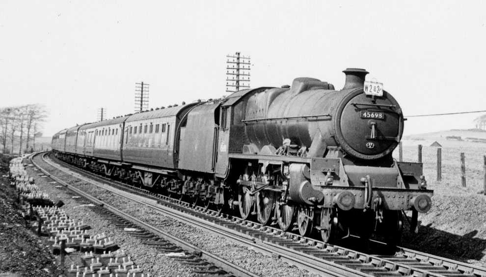 45698 Mars at Morecambe Sth Junction, 15 April 1960