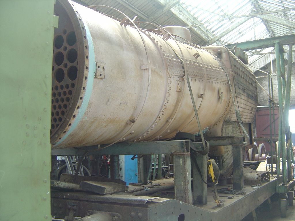 45699 Galatea - boiler at Carnforth, 26 July 2008