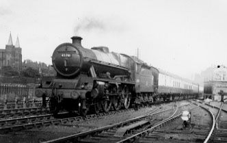 45701 Conqueror at Eccles Junction, June 1956