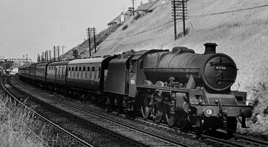 45706 Express at Hest Bank, 20 June 1959