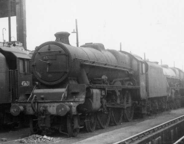 45709 Implacable at Longsight MPD on 22 February 1963