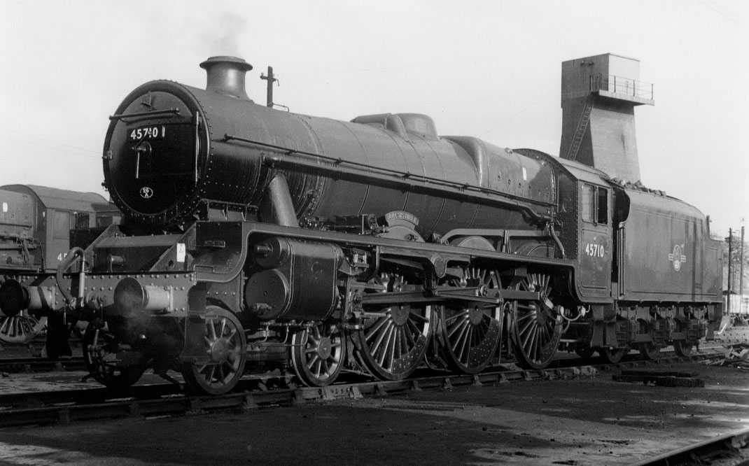 45710 Irresistible at Carnforth MPD, 7 June 1961