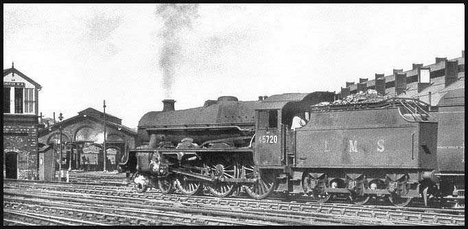 45720 Indomitable still with LMS livery tender, at Chester on 18 September 1948