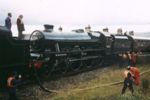 45596 Bahamas behind "Black 5" number 44871 at Garsdale, 11 August 1993