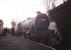 5690 Leander in undercoat at Bury, East Lancs Railway, 28 January 2003